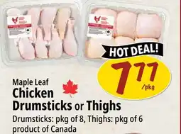 Farm Boy Maple Leaf Chicken Drumsticks or Thighs offer