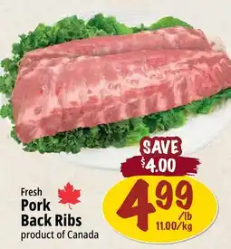 Farm Boy Fresh Pork Back Ribs offer