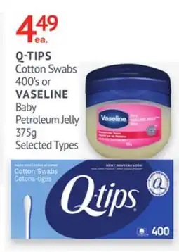 IDA Pharmacy Q-TIPS or VASELINE offer