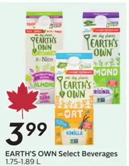 Sobeys EARTH'S OWN Select Beverages offer