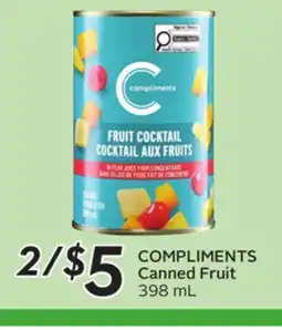 Sobeys COMPLIMENTS Canned Fruit offer