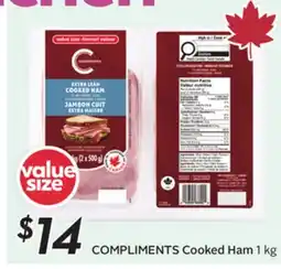 Sobeys COMPLIMENTS Cooked Ham offer
