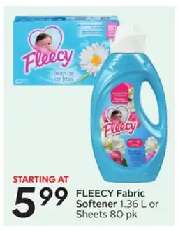 Sobeys FLEECY Fabric Softener offer