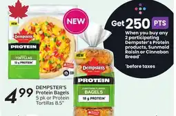 Sobeys DEMPSTER'S Protein Bagels offer