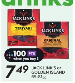 Sobeys JACK LINK'S or GOLDEN ISLAND offer