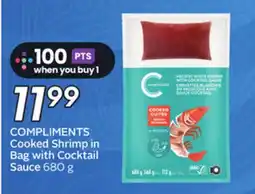 Sobeys COMPLIMENTS Cooked Shrimp in Bag with Cocktail Sauce offer