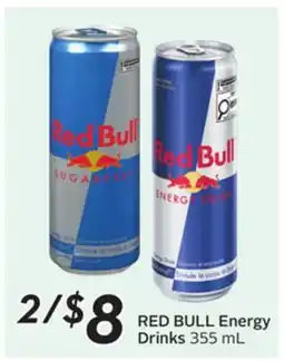 Sobeys RED BULL Energy Drinks offer