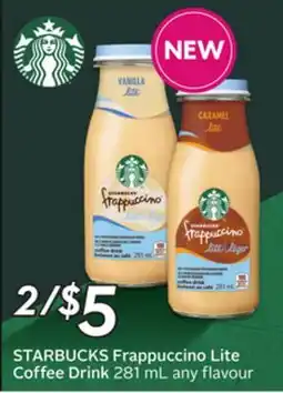 Sobeys STARBUCKS Frappuccino Lite Coffee Drink offer
