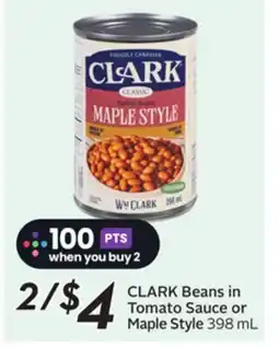Sobeys CLARK Beans in Tomato Sauce or Maple Style offer