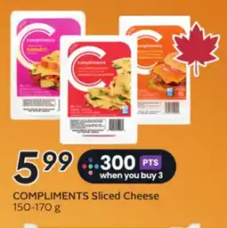 Sobeys COMPLIMENTS Sliced Cheese offer
