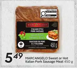Sobeys MARCANGELO Sweet or Hot Italian Pork Sausage Meat offer