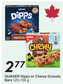 Sobeys QUAKER Dipps or Chewy Granola Bars offer