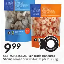 Sobeys ULTRA NATURAL Fair Trade Honduras Shrimp offer