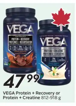 Sobeys VEGA Protein + Recovery or Protein + Creatine offer