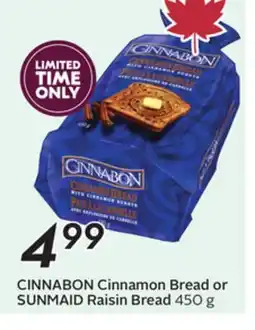 Sobeys CINNABON Cinnamon Bread or SUNMAID Raisin Bread offer