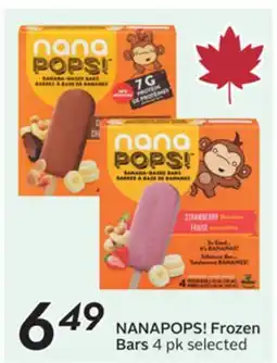 Sobeys NANAPOPS! Frozen Bars offer