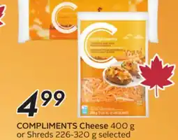 Sobeys COMPLIMENTS Cheese offer