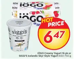 Sobeys IÖGO Creamy Yogurt offer