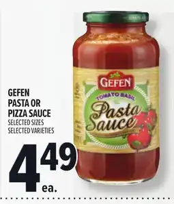 Metro GEFEN PASTA OR PIZZA SAUCE offer