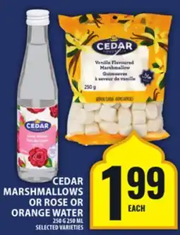 Food Basics CEDAR MARSHMALLOWS OR ROSE OR ORANGE WATER offer
