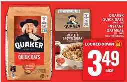 Food Basics QUAKER QUICK OATS, INSTANT OATMEAL offer