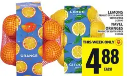 Food Basics LEMONS OR NAVEL ORANGES offer