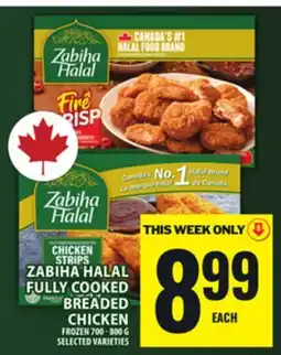 Food Basics ZABIHA HALAL FULLY COOKED BREADED CHICKEN offer