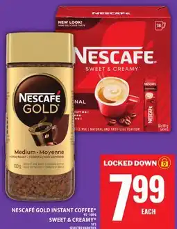Food Basics NESCAFÉ GOLD INSTANT COFFEE, SWEET & CREAMY offer