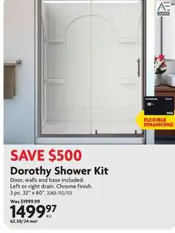 Home Hardware Dorothy Shower Kit offer