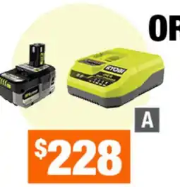 Home Depot 4.0AH Battery & fast charger kit offer
