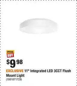 Home Depot EXCLUSIVE 11 Integrated LED 3CCT Flush Mount Light offer