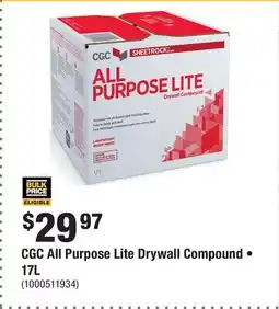 Home Depot CGC All Purpose Lite Drywall Compound • offer