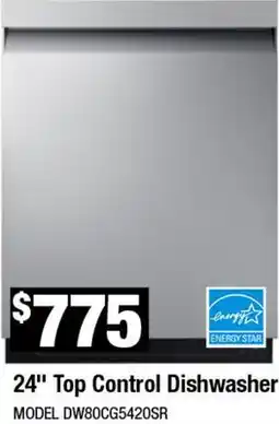 Home Depot 24 Top Control Dishwasher offer