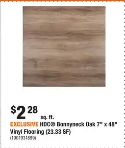 Home Depot EXCLUSIVE HDC Bonnyneck Oak 7 x 48 Vinyl Flooring (23.33 SF) offer