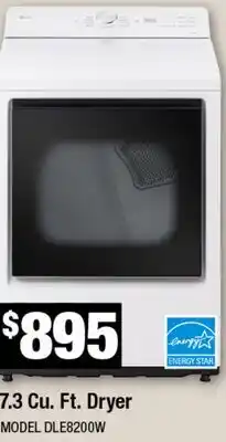 Home Depot 7.3 Cu. Ft. Dryer offer