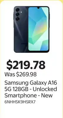 Walmart Samsung Galaxy A16 5G 128GB - Unlocked Smartphone - New offer