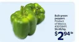 Walmart Bulk green peppers offer