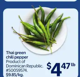 Walmart Thai green chili pepper offer