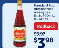 Walmart Hamdard Rooh Afza sharbat rose syrup offer