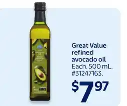 Walmart Great Value Refined Avocado Oil offer