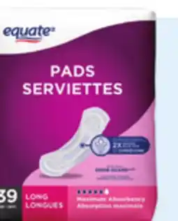 Walmart Equate incontinence pads or guards offer