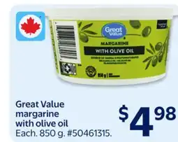 Walmart Great Value margarine with olive oil offer