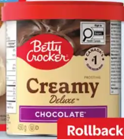 Walmart Betty Crocker Creamy Deluxe chocolate frosting offer