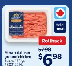 Walmart Mina Halal Lean Ground Chicken offer