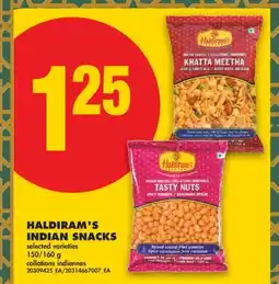 No Frills HALDIRAM'S INDIAN SNACKS, 150/160 g offer