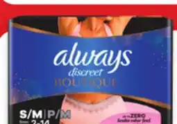 Walmart Always Discreet incontinence underwear offer