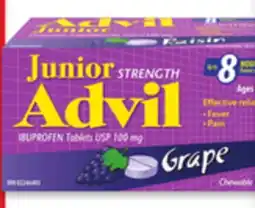 Walmart Junior chewable Advil 40s offer