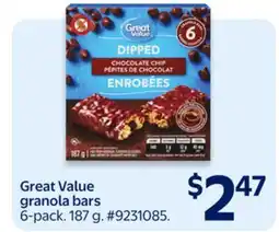 Walmart Great Value granola bars offer