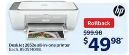 Walmart DeskJet 2852e all-in-one printer offer