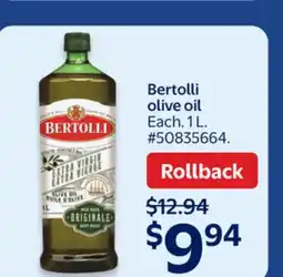 Walmart Bertolli Olive Oil offer